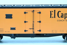 Load image into Gallery viewer, Gauge 1 - 1:32nd Scale Brass Row &amp; Company ATSF - Santa Fe SFRD RR-27/33 Refrigerator Car, Factory Painted "El Capitan", No. 34854
