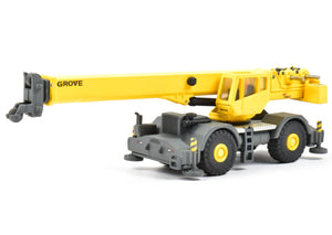 HO CON NZG 1:87th Grove RT700E Crane Factory Painted Diecast Yellow