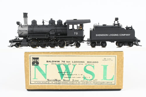 HO Brass NWSL - Northwest Short Line Various Roads Baldwin 2-8-2 70-ton Logging Mikado CP Private Road