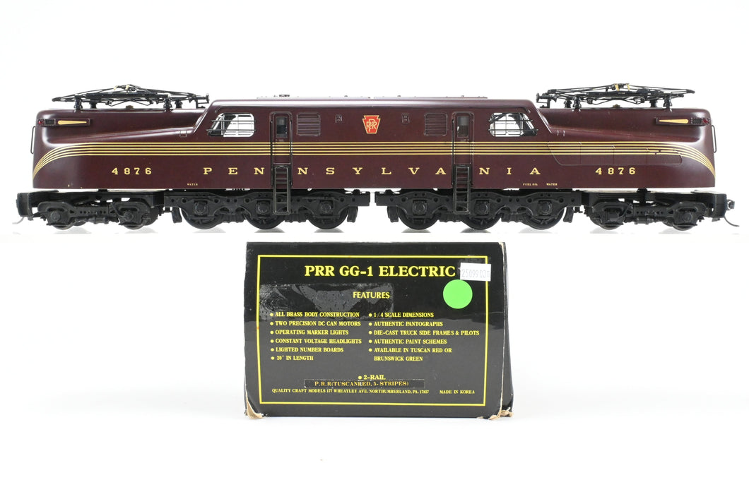 O Brass CON Weaver Models PRR - Pennsylvania Railroad GG-1 Electric FP Tuscan Red 5-Stripes 2-Rail No. 4876