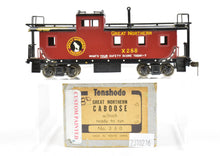 Load image into Gallery viewer, HO Brass PFM - Tenshodo GN - Great Northern Steel Caboose Custom Painted
