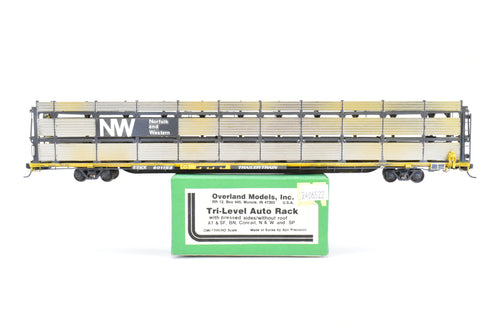 HO Brass OMI - Overland Models, Inc. Various Roads Tri-Level Auto Rack w/ Pressed Sides/Without Roof, Custom  Painted TTKX/Norfolk & Western No. 801153 and Lightly Weathered