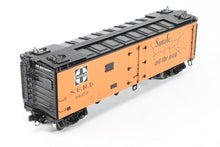 Load image into Gallery viewer, Gauge 1 - 1:32nd Scale Brass Row &amp; Company ATSF - Santa Fe SFRD RR-27/33 Refrigerator Car, Factory Painted "Scout", No. 34659
