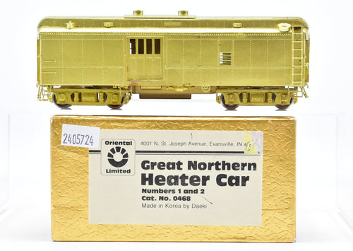HO Brass Oriental Limited GN - Great Northern Heater Car, Nos. 1 and 2