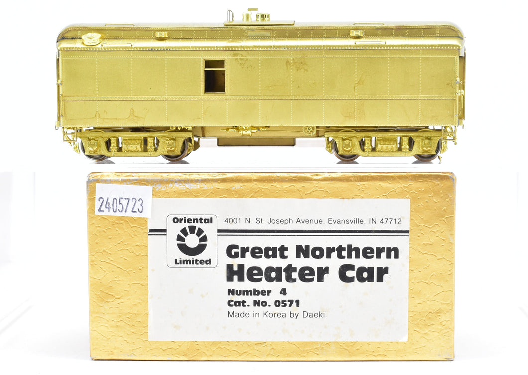 HO Brass Oriental Limited GN - Great Northern Heater Car, No. 4