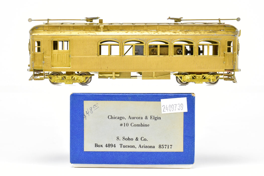 HO Scale Soho CA&E - Chicago, Aurora, & Elgin #10 Combine Niles Wood Interurban