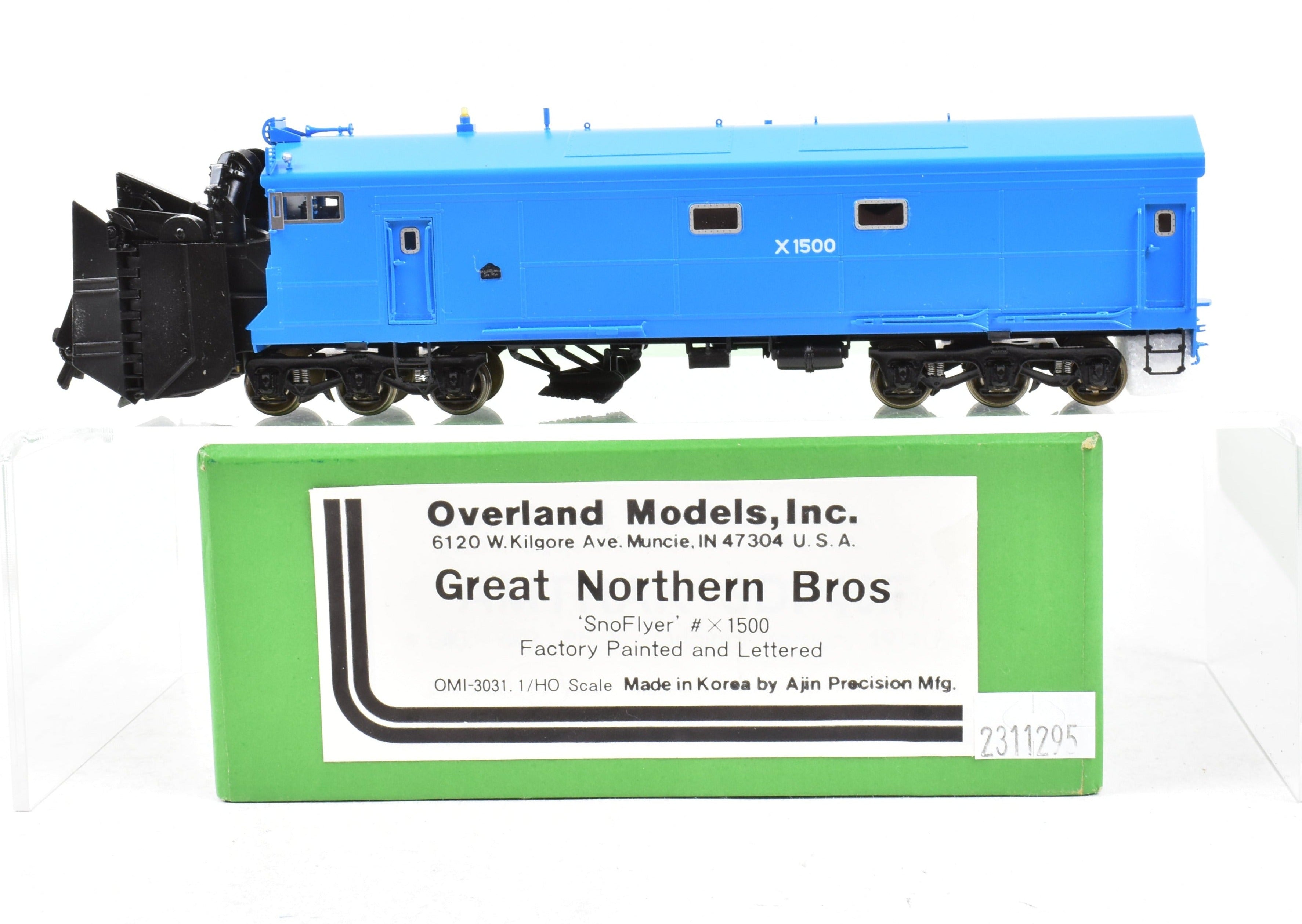 HO Brass OMI - Overland Models, Inc. GN - Great Northern Bros. Snow Flyer  X1500 FP Big Sky Blue