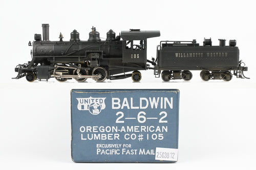 HO Brass PFM - United Oregon American Lumber Co. Baldwin 2-6-2 #105 CP Private Road