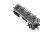 Load image into Gallery viewer, HO Brass W&amp;R Enterprises NP - Northern Pacific Pressed Steel Car Co. High Walkway Four Dome 8,000 Gallon Tank Car Custom Painted &amp; Weathered No. 101136
