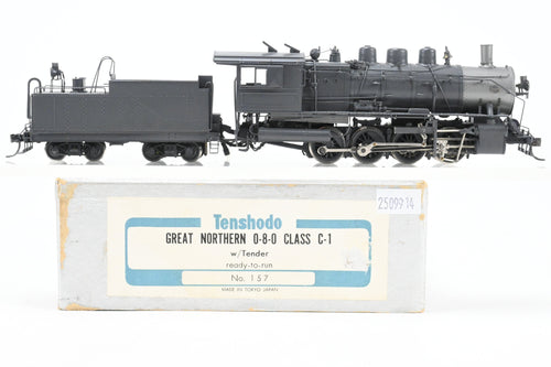HO Brass PFM - Tenshodo GN - Great Northern 0-8-0 Class C-1 Custom Painted Unnumbered 1965-68 Run Tsunami DCC and Sound