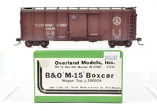 Load image into Gallery viewer, HO Brass OMI - Overland Models, Inc. B&amp;O - Baltimore &amp; Ohio M-15 Wagon Top Boxcar C/P
