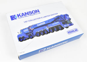 HO CON Kanson Crane & Heavy Transport 1:87th Kran-Lab LTM Factory Painted Diecast - Yellow