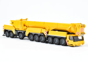 HO CON Kanson Crane & Heavy Transport 1:87th Kran-Lab LTM Factory Painted Diecast - Yellow