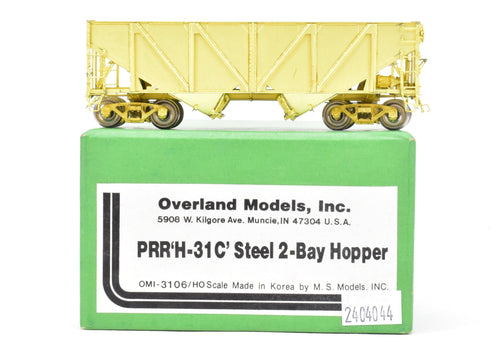 HO Brass OMI - Overland Models, Inc. PRR - Pennsylvania Railroad H-31-C Steel 2-Bay Hopper