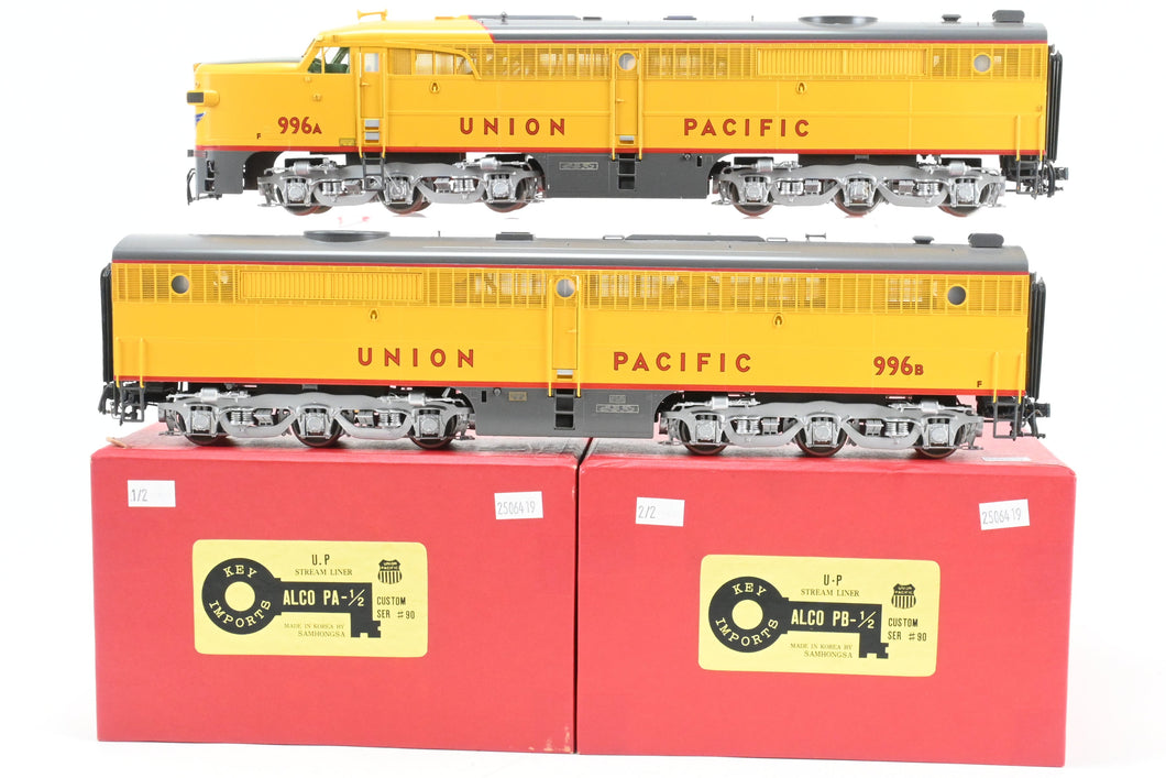O Brass Key Imports UP - Union Pacific ALCO PA1/2-PB1/2 Streamliner Set Factory Painted Nos. 996A & 996B