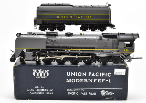 HO Brass PFM - United UP - Union Pacific 4-8-4 Modern FEF-1 TTG Custom Paint 1981 Run #807