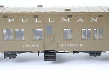 Load image into Gallery viewer, O Brass PSC - Precision Scale Co. Various Roads Pullman - Standard WWII Troop Sleeper Factory Painted No. 7025

