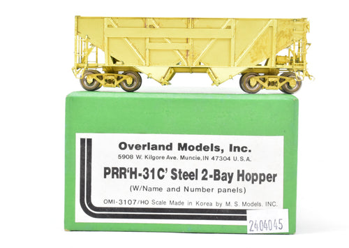 HO Brass OMI - Overland Models, Inc. PRR - Pennsylvania Railroad H-31C Steel 2-Bay Hoppe Name/Number Panels)