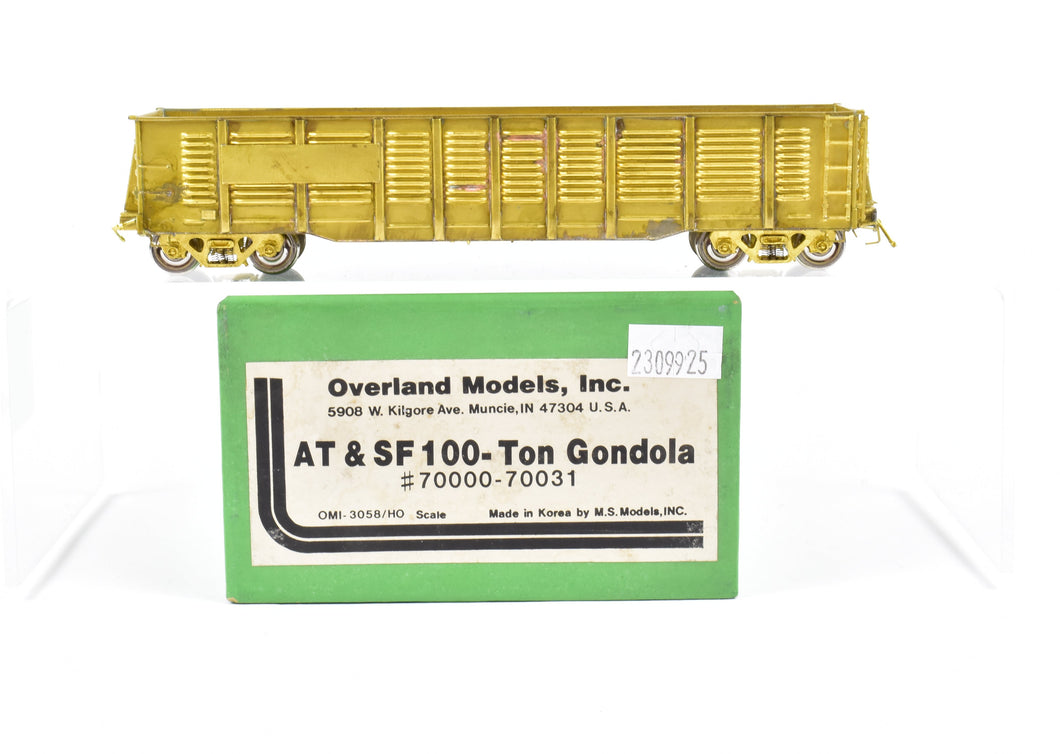 HO Brass OMI - Overland Models, Inc. ATSF - Santa Fe 100 Ton Gondola