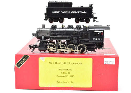 HO Brass MTS Imports NYC - New York Central U-2d 0-8-0 Switcher Locomotive Factory Painted  No. 7351