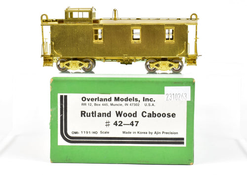 HO Brass OMI - Overland Models, Inc. Rutland Railroad Wood Caboose Nos. 42-47