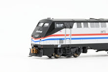 Load image into Gallery viewer, N Kato 176-6021 Amtrak GE P-42 "Genesis" Heritage Phase III No. 145 40th Anniversary Unit w/Micro-Trains Line Couplers
