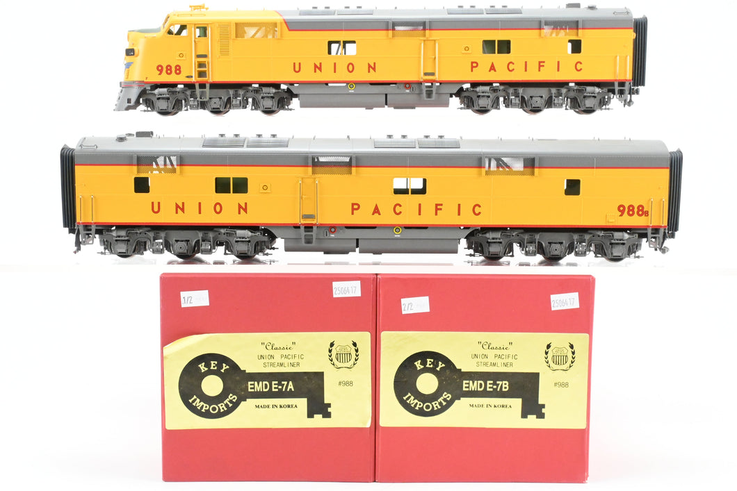 O Brass Key Imports UP - Union Pacific EMD E-7A/E-7B Factory Painted Nos. 988/988B