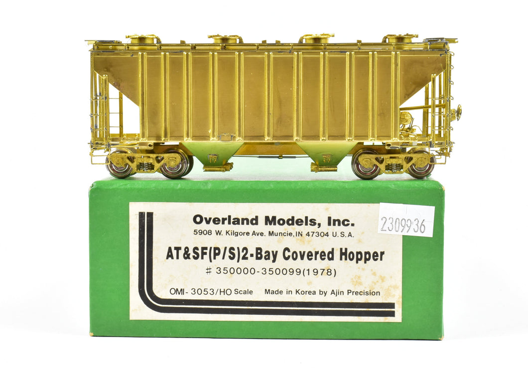 HO Brass OMI - Overland Models, Inc. ATSF - Santa Fe PS 2-Bay Covered Hopper