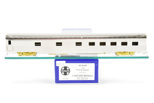HO Brass Cascade Models AT&SF - Santa Fe ACF Palm Series 11 Bedroom Sleeper with Skirts