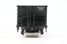Load image into Gallery viewer, O Brass PSC - Precision Scale Co. D&amp;RGW - Denver &amp; Rio Grande Western 70-Ton 3-Bay Hopper Factory Painted No. 17653
