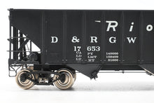 Load image into Gallery viewer, O Brass PSC - Precision Scale Co. D&amp;RGW - Denver &amp; Rio Grande Western 70-Ton 3-Bay Hopper Factory Painted No. 17653
