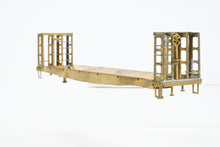 Load image into Gallery viewer, HO Brass U.S. Hobbies Various Roads Bulkhead Beveled Floor Pulpwood Flatcar NO TRUCKS
