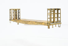 Load image into Gallery viewer, HO Brass U.S. Hobbies Various Roads Bulkhead Beveled Floor Pulpwood Flatcar NO TRUCKS

