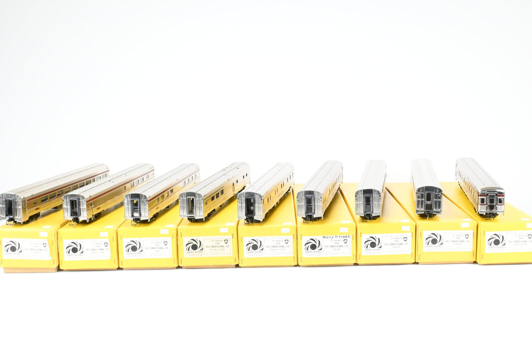 O Brass CON Sunset Models PRR - Pennsylvania Railroad 9-Car “Congressional” Set Most Custom Finished