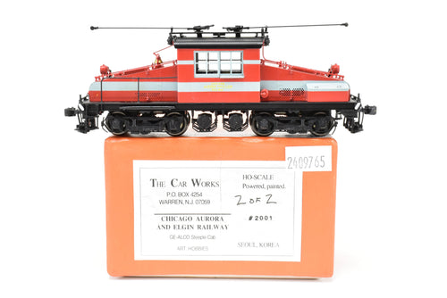 HO Brass The Car Works CA&E - Chicago Aurora & Elgin GE-ALCO Steeple Cab Electric #2002 FP RARE