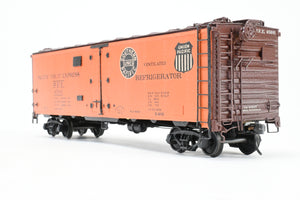 O Brass PSC - Precision Scale Co. PFE - Pacific Fruit Express 40’ Steel Reefer with Wood Roof Walk Circa 1945 CP No. 45681