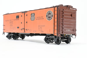 O Brass PSC - Precision Scale Co. PFE - Pacific Fruit Express 40’ Steel Reefer with Wood Roof Walk Circa 1945 CP No. 45681