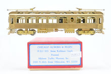 Load image into Gallery viewer, HO Brass MTM - Midwest Trolley Museum CA&amp;E - Chicago Aurora &amp; Elgin #311-315 Series Kuhlman Wood Interurban Coach
