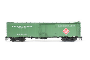 O Brass Sunset Models Third Rail REA - Railway Express Agency 54' Reefer Factory Painted No. 6155