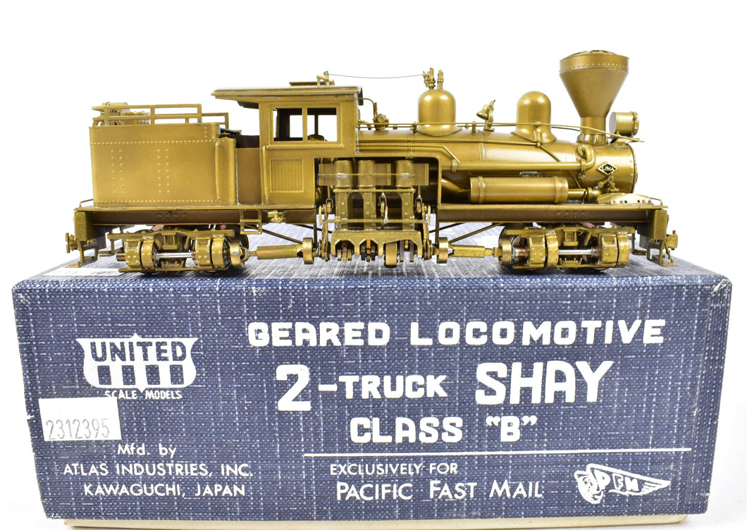 HO Brass PFM - United Various Logging Roads 2-Truck Class B Shay Geared Locomotive
