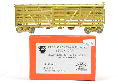 HO Brass PSC - Precision Scale Co. PRR- Pennsylvania Railroad K8  - AAR Class SC - Double Deck Stock Car