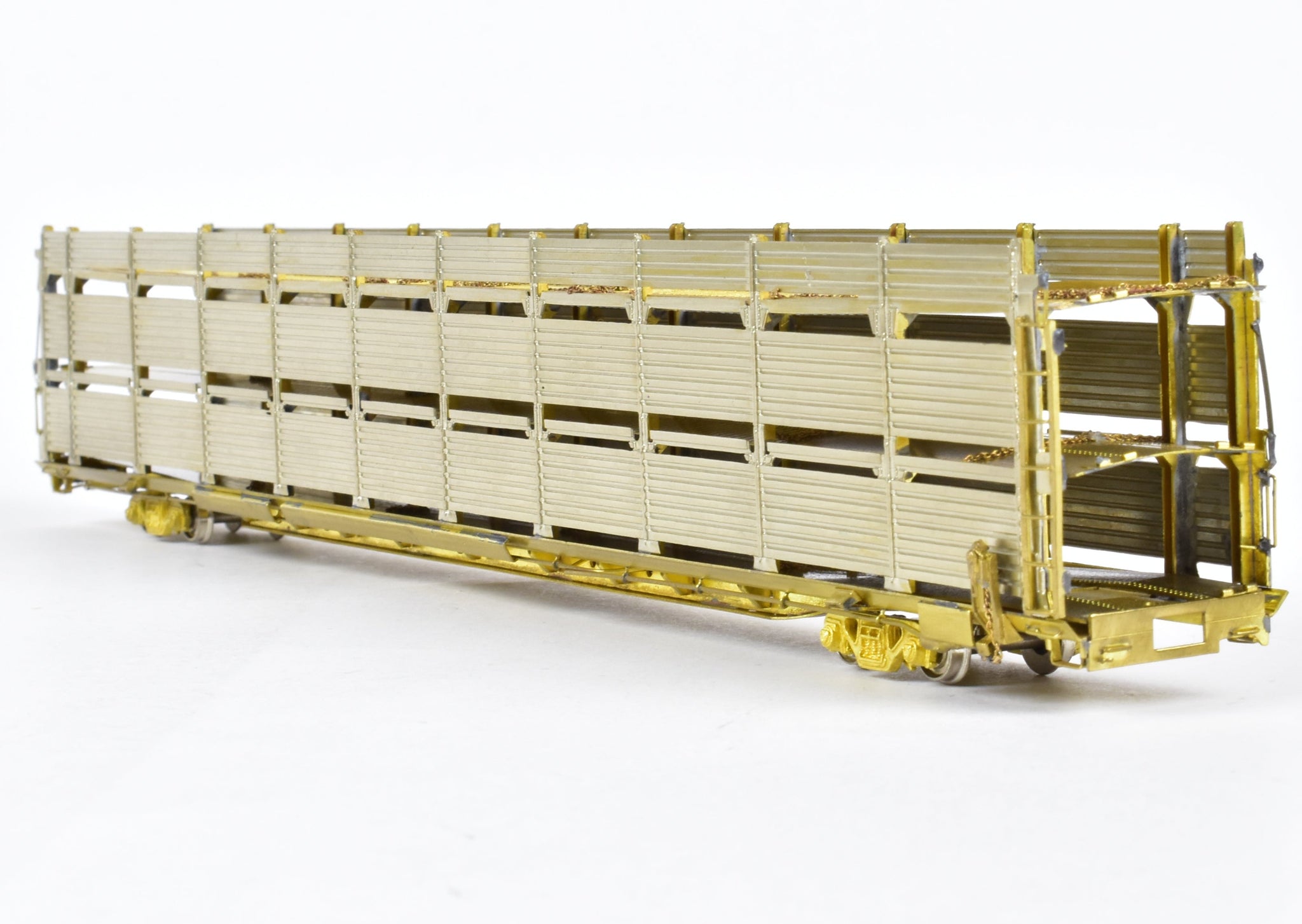 Ho Scale Up Auto Racks HO Brass OMI - Overland Models, Inc. Various Roads Tri-Level Auto Rack ...
