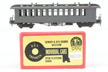 Load image into Gallery viewer, HOn3 Brass CON Key Imports D&amp;RGW - Denver &amp; Rio Grande Western Open Platform Coach PARTIAL PAINT
