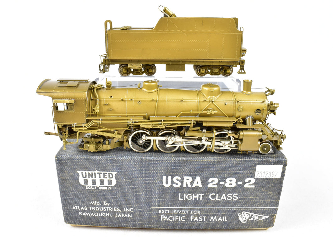 HO Brass PFM - United USRA - United States Railway Administration 2-8-2 Light Class Mikado 1977 Run Hi-Grade