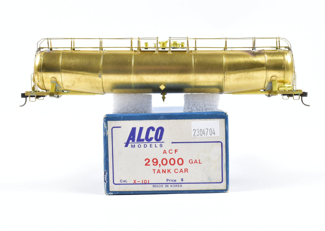 HO Brass Alco Models Various Roads ACF 29,000 Gallon Tank Car no trucks