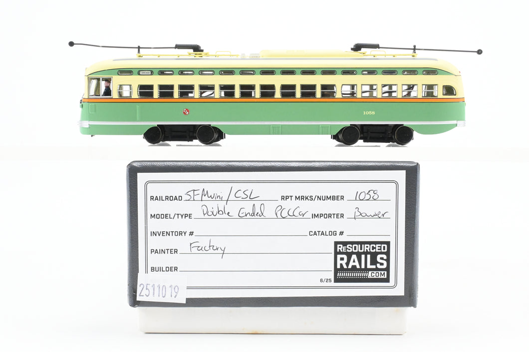HO Bowser “Executive Line” SF MUNI - San Francisco F Line  PCC Car FP CTA - Chicago Transit Authority Livery REBOXX
