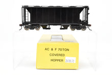 Load image into Gallery viewer, HO Brass Sunset Models or ACF Models Various Roads AC&amp;F 70-Ton Covered Hopper FP Black Unlettered
