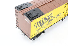 Load image into Gallery viewer, O Brass PSC - Precision Scale Co. PFE - Pacific Fruit Express 40’ R-30-12-9 Wood Refrigerator Car FP URTC 93185 Miller High Life Beer
