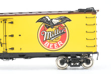 Load image into Gallery viewer, O Brass PSC - Precision Scale Co. PFE - Pacific Fruit Express 40’ R-30-12-9 Wood Refrigerator Car FP URTC 93185 Miller High Life Beer
