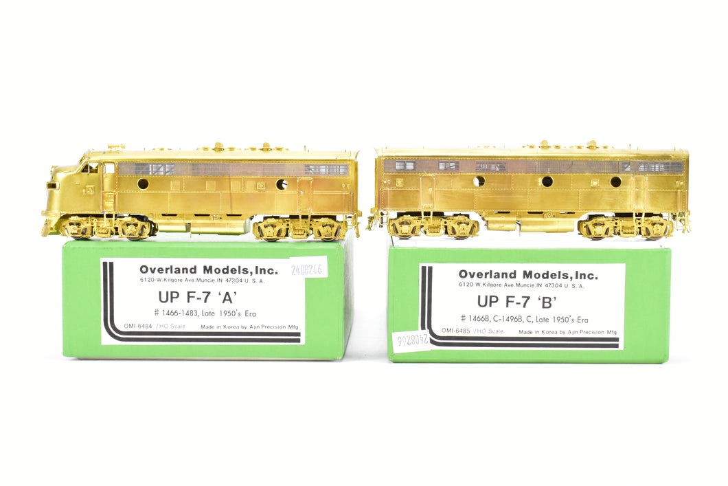 HO Brass OMI - Overland Models Inc. UP  - Union Pacific EMD F7 A/B Freight Set Late 1950's Era